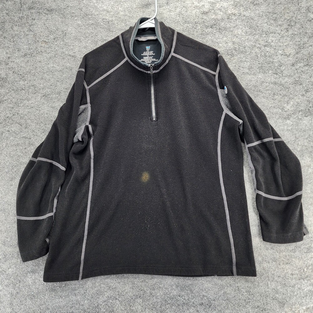 Kuhl Sweater Kashmira 1/4 Zip Mens Large Black
